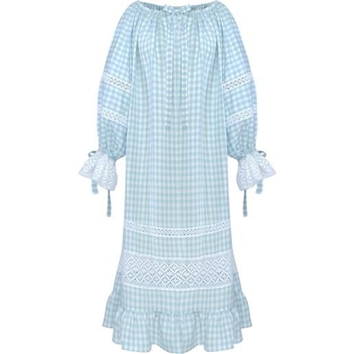 Sleeper abito midi a quadri - blu