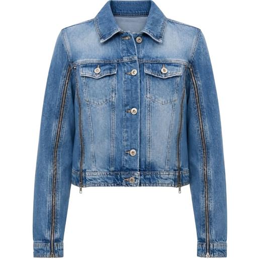 LIU JO giacca denim con zip - blu