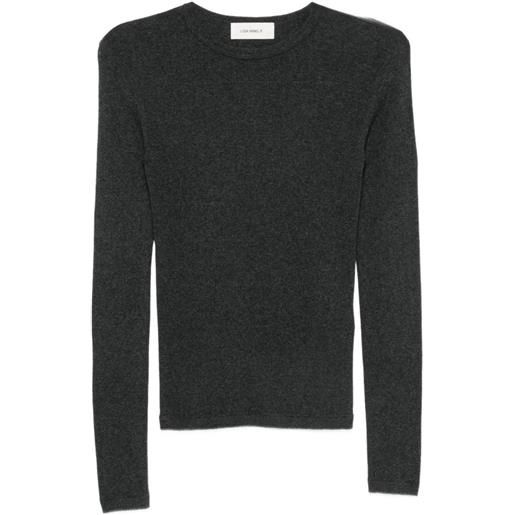 Lisa Yang t-shirt vivian a maniche lunghe - grigio