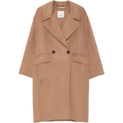 'S Max Mara cappotto doppiopetto con revers a lancia - marrone