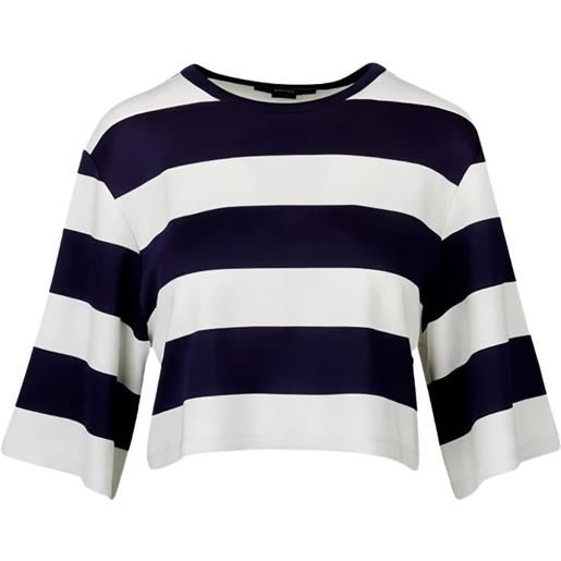 Smythe t-shirt crop a righe - bianco