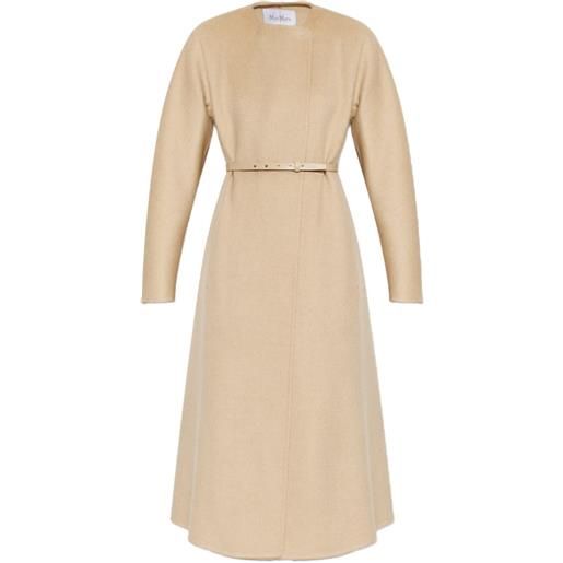 Max Mara cappotto umico con cintura - toni neutri