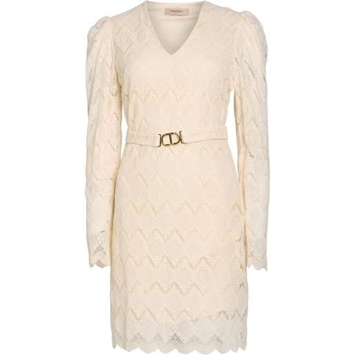 TWINSET - vestito corto - avorio