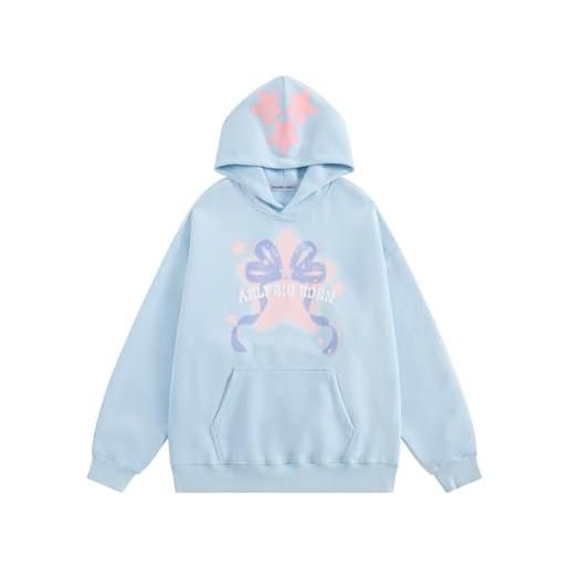 Aelfric Eden felpa con cappuccio unisex oversize, da donna, con cappuccio, vintage, con tasche, autunno e inverno, streetwear
