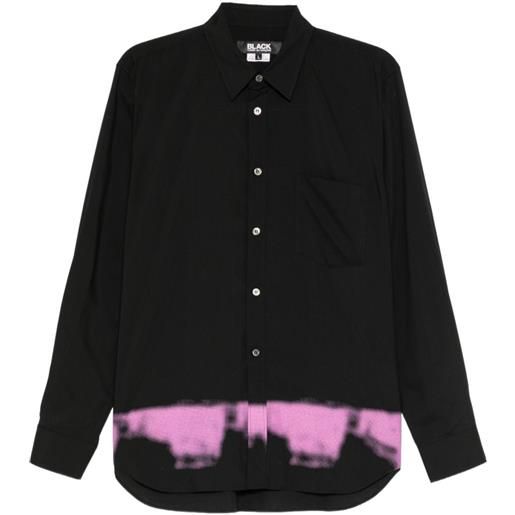 Black Comme Des Garçons felpa con effetto vernice - nero