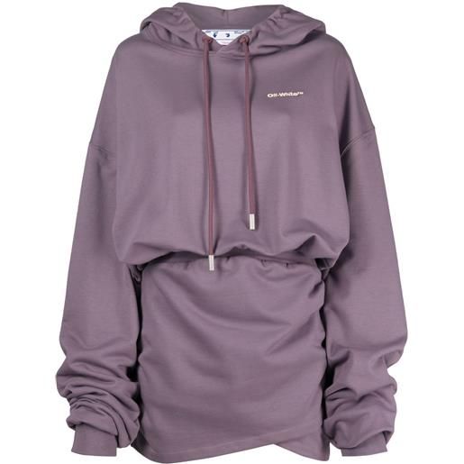 Off-White abito con cappuccio - viola