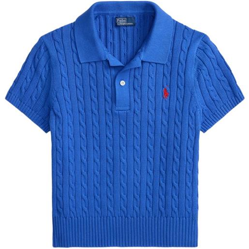 Polo Ralph Lauren polo in maglia intrecciata - blu