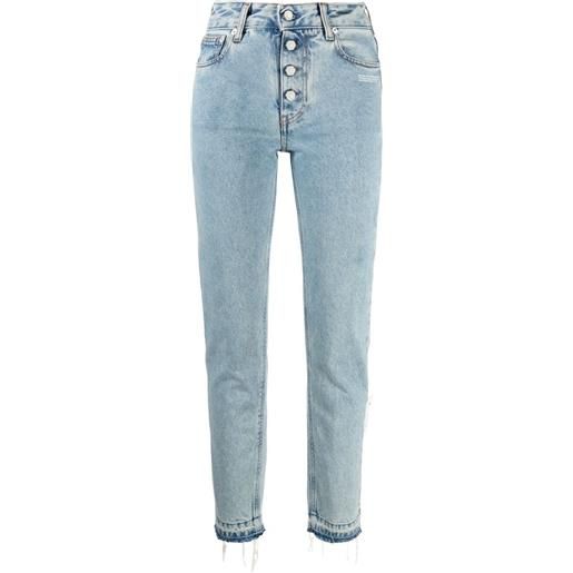Off-White jeans dritti a vita alta - blu