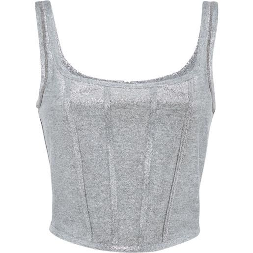 Brunello Cucinelli top crop - argento