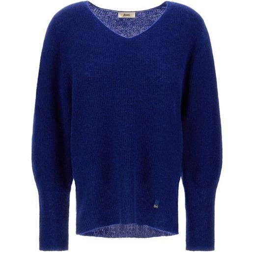 Herno maglione con scollo a v - blu