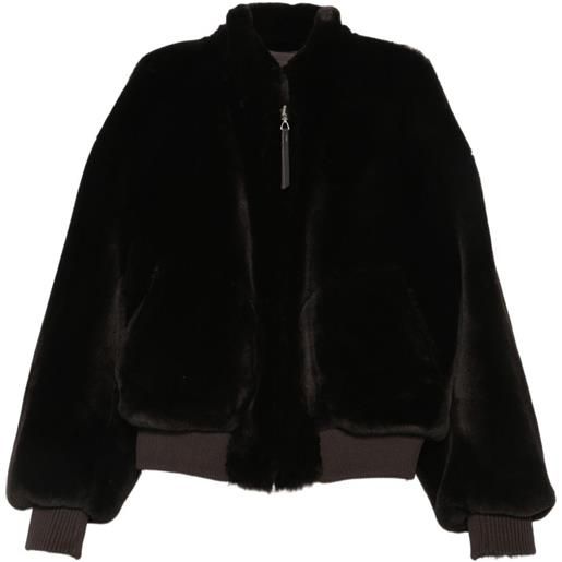 Utzon bomber in shearling - marrone