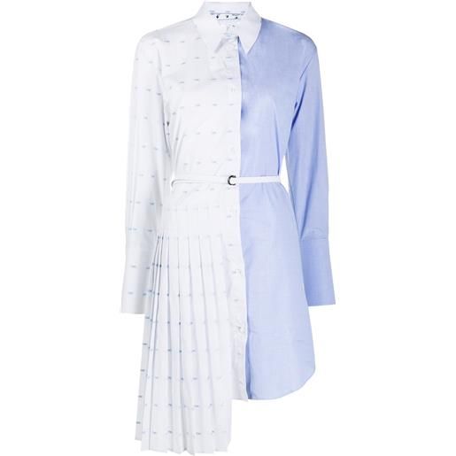 Off-White chemisier plissettato - bianco