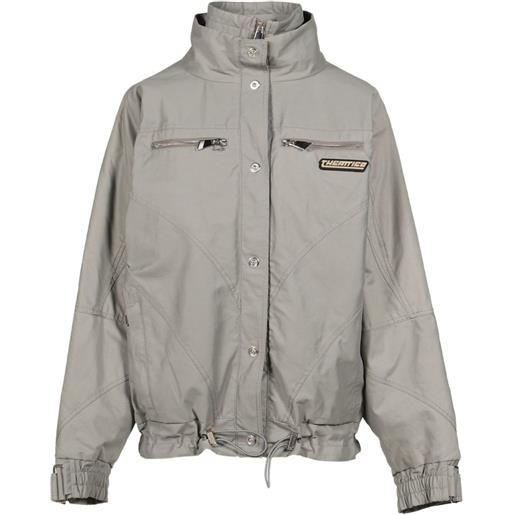 The Attico bomber con coulisse e logo - grigio