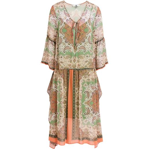 TWINSET - vestito midi - verde militare