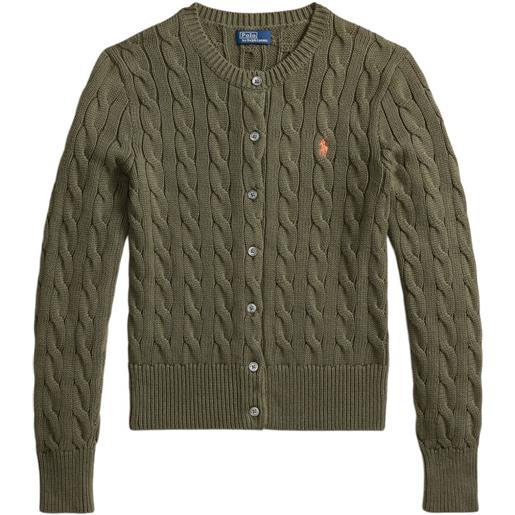 Polo Ralph Lauren cardigan in maglia a trecce - verde