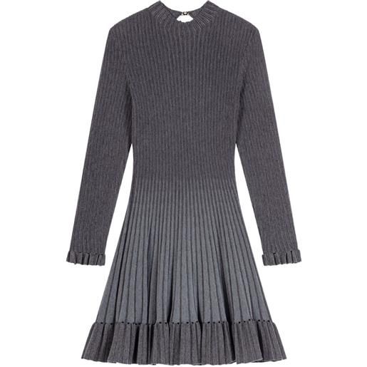 Maje abito corto in maglia con effetto sfumato - grigio