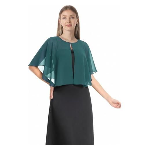 Hotshawl mantellina in chiffon per look leganti, morbida, da donna | morbido e confortevole, copertura per mantello da sposa, da indossare tutti i giorni con top o abito senza spalline