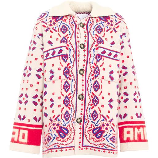 Giada Benincasa cardigan in maglia fair isle con bottoni - toni neutri