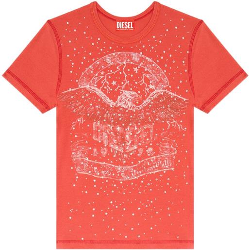 Diesel t-shirt con stampa - rosso