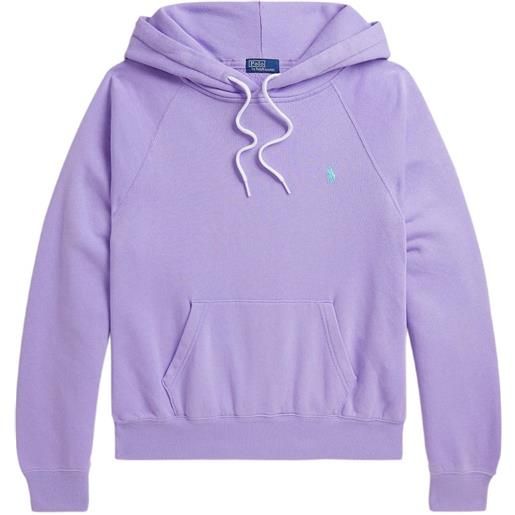 Polo Ralph Lauren felpa in pile con cappuccio - viola