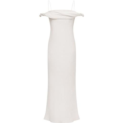 12 STOREEZ abito toscana con spalle scoperte - bianco