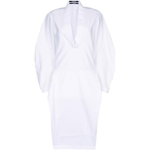 Jacquemus abito the colombe con vestibilità ampia e maniche arrotondate - bianco