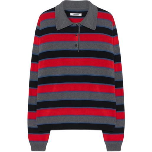Cordera polo a righe - rosso