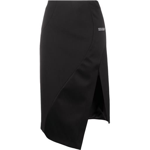 Off-White gonna con orlo asimmetrico - nero