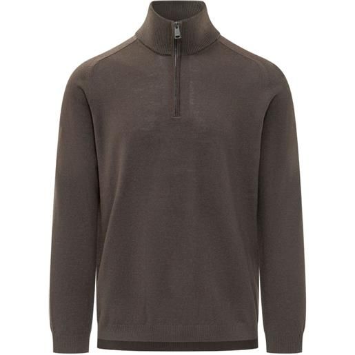 Premiata maglione con zip - marrone