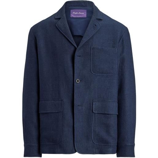 Ralph Lauren Purple Label blazer con tasche applicate - blu