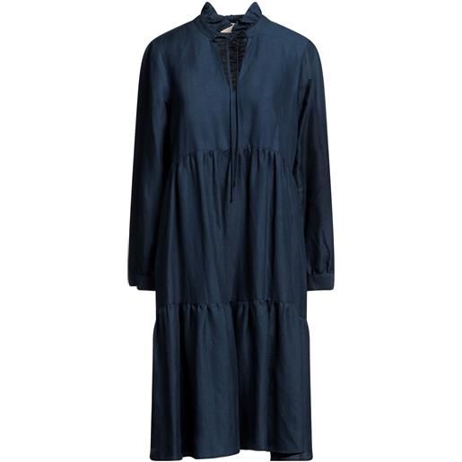 120% LINO - vestito midi - blu navy