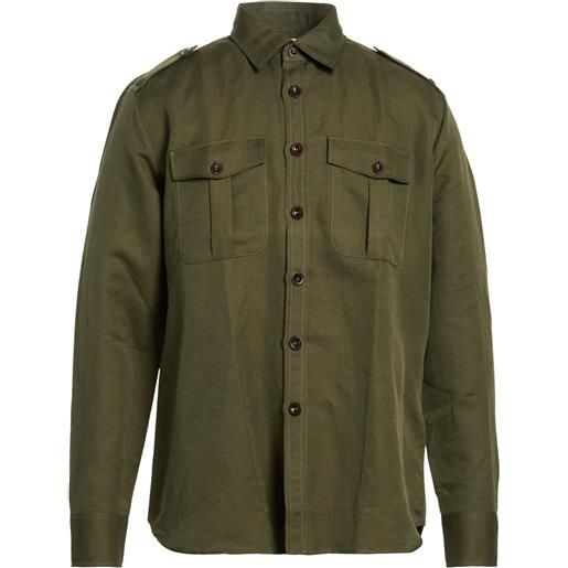 PT Torino - camicia in lino - verde militare