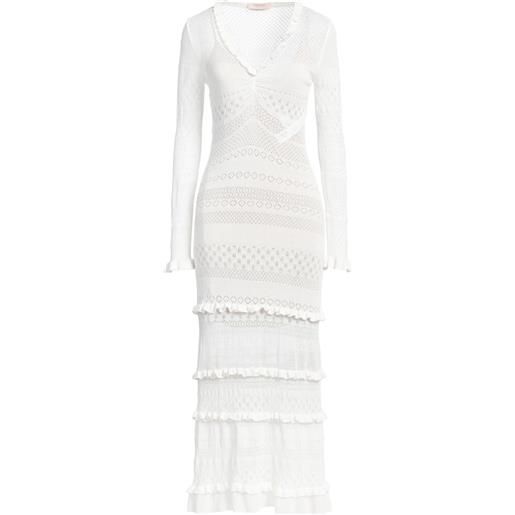 TWINSET - vestito in maglia - bianco