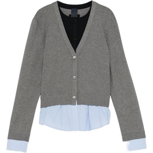 Juun.J cardigan con scollo a v - grigio