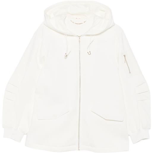 LIU JO giacca con zip e cappuccio - bianco