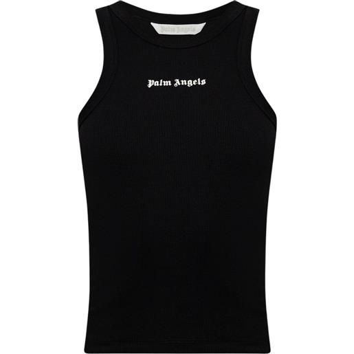 PALM ANGELS tank top a coste con logo