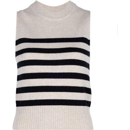 Altuzarra gilet gil a righe orizzontali - toni neutri