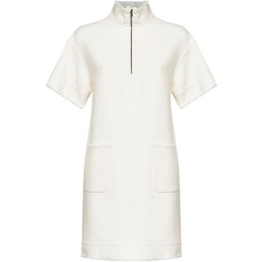 Max Mara abito corto con zip - toni neutri