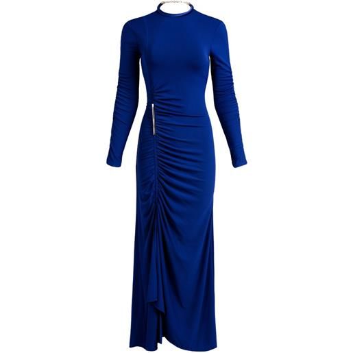 Silvia Tcherassi abito midi mara con ruches - blu