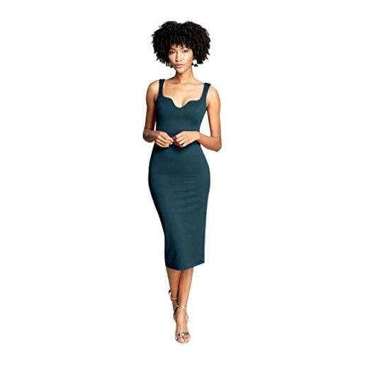 Dress the Population abito longuette aderente con scollo a v arrotondato vestito donna