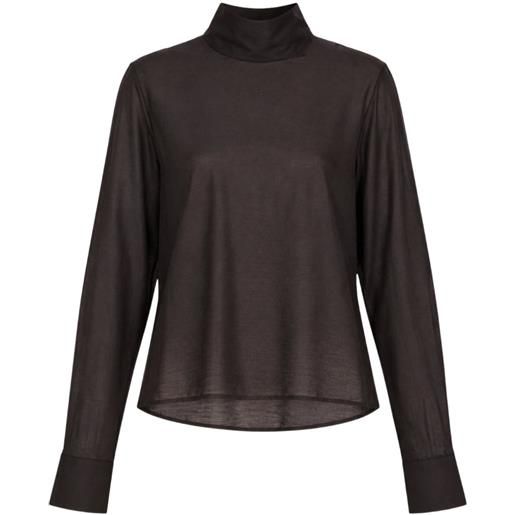 Club21 Collection camicia violette a collo alto - nero