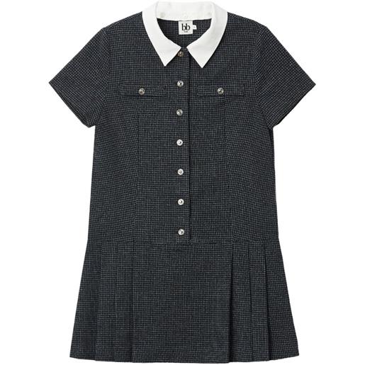 b+ab abito corto in tweed - blu