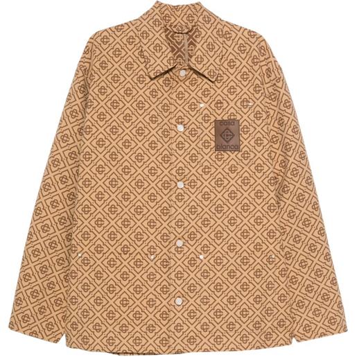 Casablanca giacca con monogramma - marrone