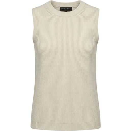 ROBERTO COLLINA - maglia gilet - beige