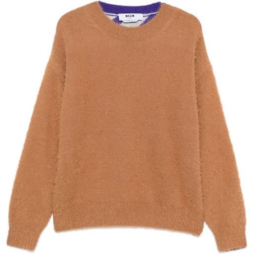 MSGM maglione a righe - marrone