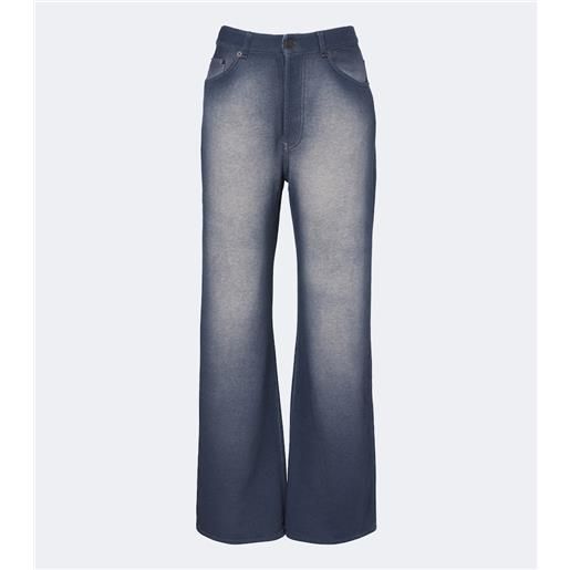Acne Studios pantaloni in felpa di cotone a gamba larga