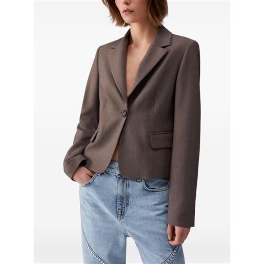LIU JO blazer crop monopetto - marrone
