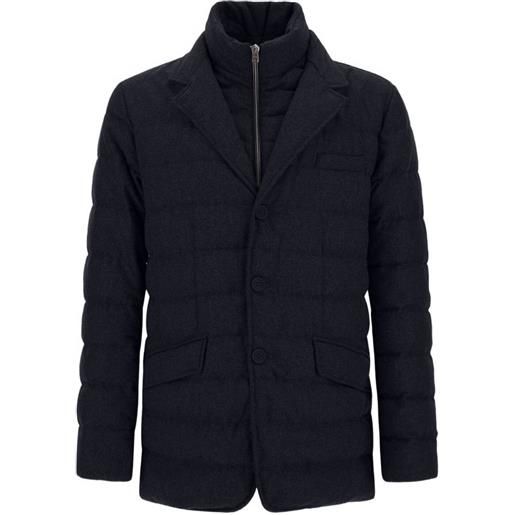 Herno giacca trapuntata il blazer in flanella - blu