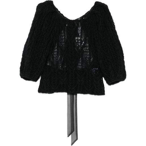 PAULINE DUJANCOURT top con scollatura posteriore - nero