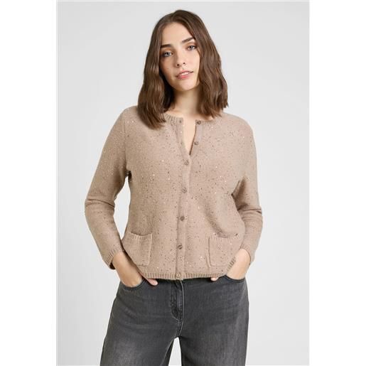 Luisa viola giacca donna coreana in maglia pailetess m157l0-53gm